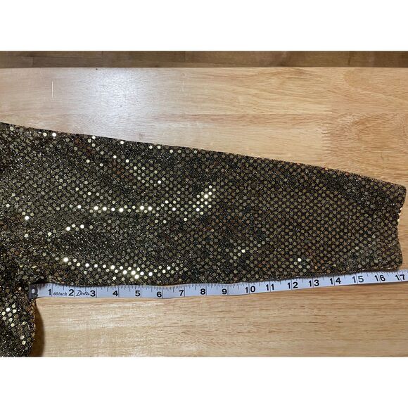 Vintage David Rose Gold Metallic Open Blazer Jacket Made in USA L - Picture 10 of 10